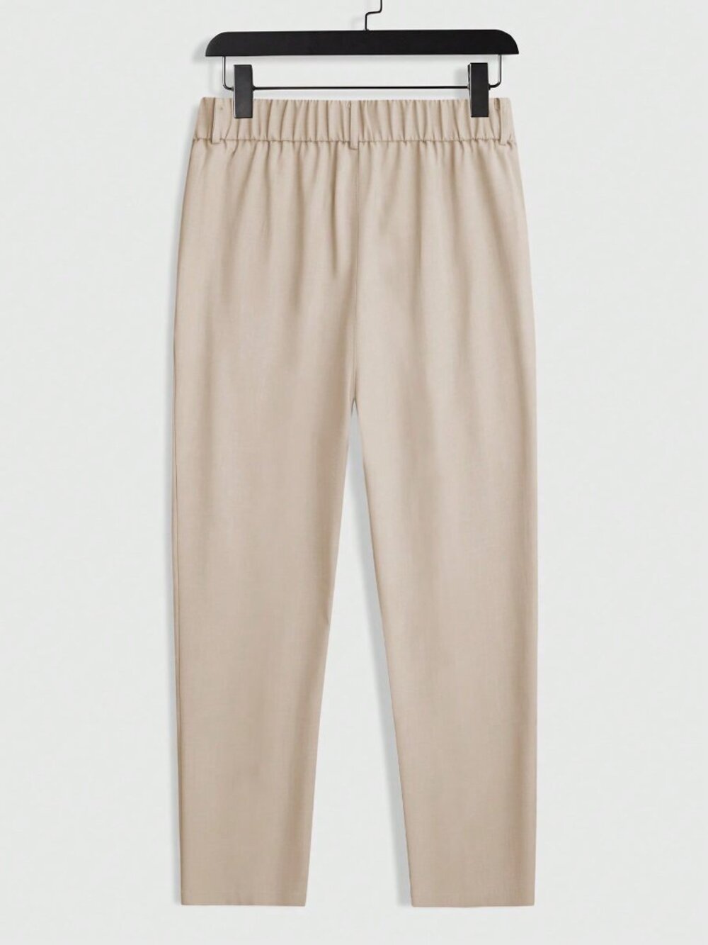 Beige Casual Men's Tapered Suit Dress Formal Pants - Picture 2 of 5